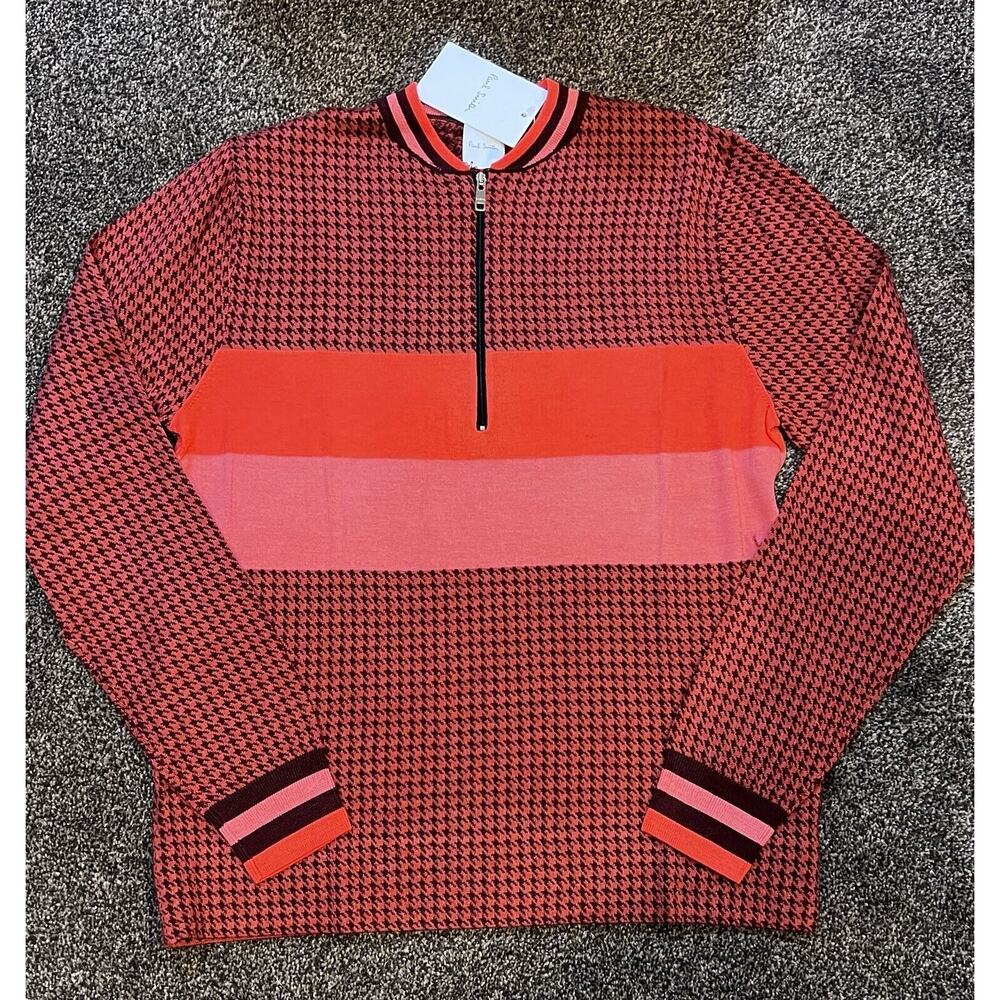 Paul Smith Sweater Men’s Size Small Multicolor Houndstooth & Stripes